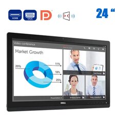 Монитор Б-класс Dell UltraSharp UZ2315H / 23" (1920x1080) TN / VGA, HDMI, DisplayPort, USB 3.0 / VESA 100x100 / Встроенные колонки 2x 3W / Без подставки (ножки)