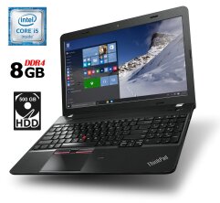 Ноутбук Б-клас Lenovo ThinkPad E560 / 15.6" (1366x768) TN / Intel Core i5-6200U (2 (4) ядра по 2.3 - 2.8 GHz) / 8 GB DDR4 / 500 GB HDD / Intel HD Graphics 520 / WebCam / HDMI