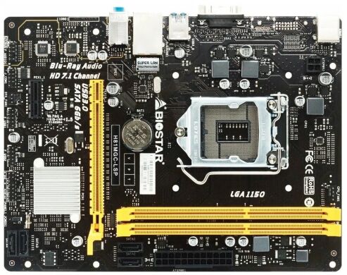 Нова материнська плата Biostar H81MGC OEM / Socket LGA1150 / USB 3.2