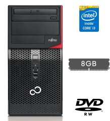 ПК Fujitsu Esprimo P420 E85+ Tower / Intel Core i3-4130 (2 (4) ядра по 3.4 GHz) / 8 GB DDR3 / no HDD / Intel HD Graphics 4400 / 280W / DVD-RW / DVI