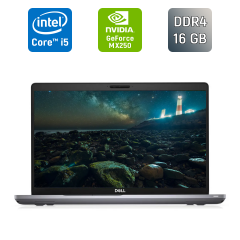 Ультрабук Б-класс Dell Latitude 5511 / 15.6" (1920x1080) IPS / Intel Core i5-10400H (4 (8) ядра по 2.6 - 4.6 GHz) / 16 GB DDR4 / 512 GB SSD / nVidia GeForce MX250, 2 GB GDDR5, 64-bit / WebCam / TouchID