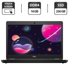 Ультрабук Dell Latitude 5490 / 14" (1920x1080) IPS Touch / Intel Core i7-7820HQ (2 (4) ядра по 2.9 - 3.9 GHz) / 16 GB DDR4 / 256 GB SSD / Intel HD Graphics 630 / WebCam / HDMI
