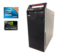 ПК Lenovo ThinkCentre E73 Tower / Intel Xeon E3-1220 v3 (4 ядра по 3.1 - 3.5 GHz) / 8 GB DDR3 / 500 GB HDD / nVidia GeForce 605 DP, 1 GB DDR3, 64-bit / DVD-RW
