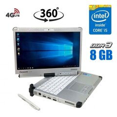 Защищенный ноутбук-трансформер Б-класс Panasonic CF-C2 / 12.5" (1366&times;768) IPS Touch / Intel Core i5-3427U (2 (4) ядра по 1.8 - 2.8 GHz) / 8 GB DDR3 / 180 GB SSD / Intel HD Graphics 4000 / 4G Modem / HDMI