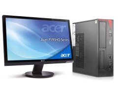 Комплект ПК: Fujitsu Esprimo E420 E85+ SFF / Intel Core i3-4160 (2 (4) ядра по 3.6 GHz) / 8 GB DDR3 / 500 GB HDD / Intel HD Graphics 4400 + Монитор Acer P195HQ / 19" (1366x768) TN / 1x DVI, 1x VGA