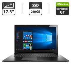 Ноутбук Lenovo IdeaPad G70-80 / 17.3" (1600x900) TN / Intel Core i3-5005U (2 (4) ядра по 2.0 GHz) / 8 GB DDR3 / 240 GB SSD / nVidia GeForce GT 920M, 1 GB GDDR3, 64-bit / WebCam / DVD-ROM + Бездротова мишка у подарунок