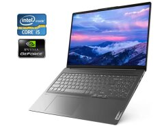 Игровой ультрабук Lenovo IdeaPad 5 Pro 16IHU6 / 16" (2560x1600) IPS / Intel Core i5-11300H (4 (8) ядра по 2.6 - 4.4 GHz) / 8 GB DDR4 / 256 GB SSD / nVidia GeForce MX450, 2 GB GDDR6, 64-bit / WebCam / Win 11 Home