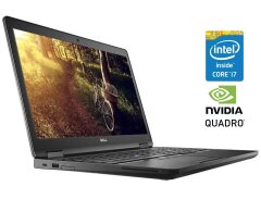 Мобильная рабочая станция Dell Precision 3520 / 15.6" (1366x768) TN / Intel Core i7-7700HQ (4 (8) ядра по 2.8 - 3.8 GHz) / 32 GB DDR4 / 256 GB SSD M.2 / nVidia Quadro M620, 2 GB GDDR5, 128-bit / WebCam / Win 10 Pro