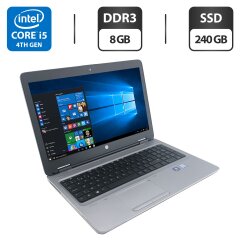 Ноутбук HP ProBook 650 G1 / 15.6" (1366x768) TN / Intel Core i5-4200M (2 (4) ядра по 2.5 - 3.1 GHz) / 8 GB DDR3 / 240 GB SSD / Intel HD Graphics 4600