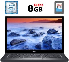 Ультрабук Б-клас Dell Latitude 7480 / 14" (1920x1080) IPS / Intel Core i5-6300U (2 (4) ядра по 2.4 - 3.0 GHz) / 8 GB DDR4 / 256 GB SSD M.2 / Intel HD Graphics 520 / WebCam / HDMI