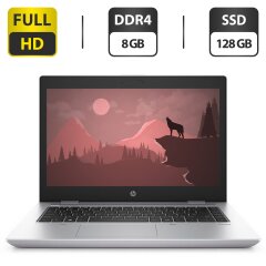 Ноутбук Б-класс HP Probook 640 G4 / 14" (1920x1080) IPS / Intel Core i5-7300U (2 (4) ядра по 2.6 - 3.5 GHz) / 8 GB DDR4 / 128 GB SSD / Intel HD Graphics 620 / Fingerprint / HDMI