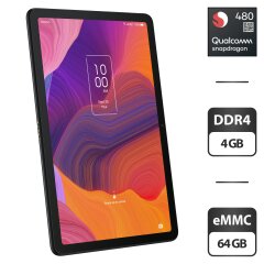 Планшет TCL Tab Pro 9198S / 10.4" (2000x1200) IPS / Qualcomm Snapdragon 480 (8 ядер по 1.8 - 2.0) / 4 GB DDR4 / 64 GB eMMC / Qualcomm Adreno 619 / WebCam / Android / 5G + Защитный чехол