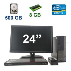 Dell OptiPlex 3020 SFF / Intel Core i5-4570 (4 ядра по 3.2 - 3.6 GHz) / 8 GB DDR3 / 500 GB HDD / AMD Radeon HD 8490, 1 GB DDR3, 64-bit + Монитор HP ZR24w / 24" (1920x1200) TFT S-IPS / VGA, DVI, DP, USB