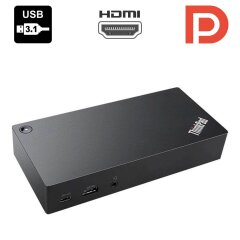 Док-станция Lenovo ThinkPad USB-C Dock Gen 2 40AS / USB Type-C / HDMI, DisplayPort / USB 3.1, USB 2.0 / Gigabit Ethernet