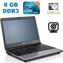 Fujitsu LifeBook S762 / 13.3" (1366x768) TN / Intel Core i5-3320M (2 (4) ядра по 2.6 - 3.3 GHz) / 8 GB DDR3 / 500 GB HDD / WebCam