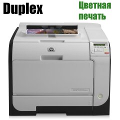 Принтер HP Color LaserJet Pro 400 M451dn / Лазерная цветная печать / 600x600 dpi / A4 / 20 стр. мин / Дуплекс / USB 2.0 + Кабели подключения