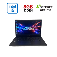 Ігровий ноутбук Б-клас Asus VivoBook X571GT / 15.6" (1920x1080) IPS / Intel Core i5-8300H (4 (8) ядра по 2.3 - 4.0 GHz) / 8 GB DDR4 / 512 GB SSD / nVidia GeForce GTX 1650, 4 GB GDDR5, 128-bit / WebCam