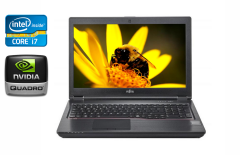 Мобильная рабочая станция Б-класс Fujitsu Celsius H780 / 15.6" (1920x1080) IPS / Intel Core i7-8750H (6 (12) ядер по 2.2 - 4.1 GHz) / 16 GB DDR4 / 512 GB SSD / nVidia Quadro P600, 4 GB GDDR5, 128-bit / WebCam / VGA