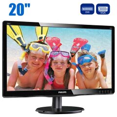 Монитор Philips 200V4LSB / 20" (1600x900) TN / VGA, DVI / VESA 100x100 