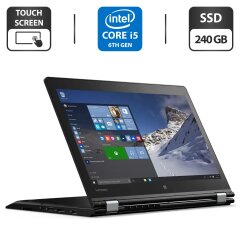 Ноутбук-трансформер Lenovo ThinkPad Yoga 460 / 14" (1920x1080) IPS Touch / Intel Core i5-6200U (2 (4) ядра по 2.3 - 2.8 GHz) / 8 GB DDR3 / 240 GB SSD / Intel HD Graphics 520 / WebCam / HDMI