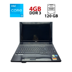 Ноутбук Б-клас Fujitsu LifeBook AH532 / 14" (1366x768) TN / Intel Core i3-2370M (2 (4) ядра по 2.4 GHz) / 8 GB DDR3 / 120 GB SSD / Intel HD Graphics 3000 / WebCam