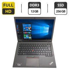 Ноутбук Б-класс Lenovo ThinkPad T450s / 14" (1920x1080) IPS / Intel Core i7-5600U (2 (4) ядра 2.6 - 3.2 GHz) / 12 GB DDR3 / 256 GB SSD / Intel HD Graphics 5500 / WebCam
