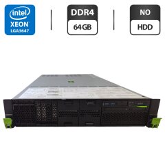 Сервер Fujitsu Primergy RX2540 M4 2U Rack / 2x Intel Xeon Silver 4110 (8 (16) ядер по 2.1 - 3.0 GHz) / 64 GB DDR4 / NO HDD (SAS) / iRMC S5 Graphics / 2x 450W