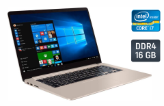 Ультрабук Б-клас Asus VivoBook S510U / 15.6" (1920x1080) IPS / Intel Core i7-8550U (4 (8) ядра по 1.8 - 4.0 GHz) / 16 GB DDR4 / 256 GB SSD /  Intel UHD Graphics 620 / WebCam / TouchID