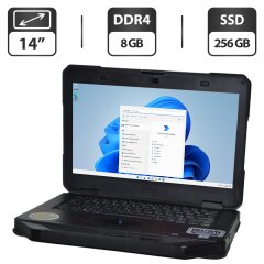Защищенный ноутбук Б-класс Dell Latitude 5414 Rugged / 14" (1366x768) TN / Intel Core i5-6300U (2 (4) ядра по 2.4 - 3.0 GHz) / 8 GB DDR4 / 256 GB SSD / Intel HD Graphics 520 / WebCam / Windows 11 Pro + Беспроводная мышка