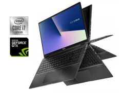 Игровой ультрабук-трансформер Asus ZenBook Flip Q537FD / 15.6" (3840x2160) IPS Touch / Intel Core i7-10510U (4 (8) ядра по 1.8 - 4.9 GHz) / 16 GB DDR4 / 1000 GB SSD NVMe / nVidia GeForce GTX 1050 Max-Q, 4 GB GDDR5, 128-bit / WebCam