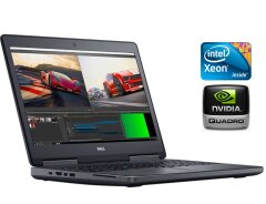 Мобильная рабочая станция Dell Precision 7520 / 15.6" (1920x1080) TN / Intel Xeon E3-1505M v6 (4 (8) ядра по 3.0 - 4.0 GHz) / 32 GB DDR4 / 256 GB SSD / nVidia Quadro M2200, 4 GB GDDR5, 128-bit / WebCam / Win 10 Pro