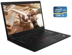 Ультрабук Б-класс Lenovo ThinkPad T490s / 14" (1920x1080) IPS / Intel Core i5-8365U (4 (8) ядра по 1.6 - 4.1 GHz) / 16 GB DDR4 / 256 GB SSD / Intel UHD Graphics / WebCam / Win 10 Pro