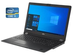 Ультрабук Fujitsu Lifebook U757 / 15.6" (1920x1080) IPS / Intel Core i5-6200U (2 (4) ядра по 2.3 - 2.8 GHz) / 8 GB DDR4 / 512 GB SSD M.2 / Intel HD Graphics 520 / WebCam / Win 10 Home + гравировка клавиатуры в подарок