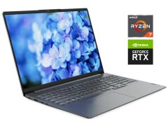 Игровой ноутбук Б-класс Lenovo IdeaPad 5 Pro 16ARH7 / 16" (2560x1600) IPS / AMD Ryzen 7 6800HS (8 (16) ядер по 3.2 - 4.7 GHz) / 16 GB DDR5 / 512 GB SSD NVMe / nVidia GeForce RTX 3050, 4 GB GDDR6, 128-bit / WebCam