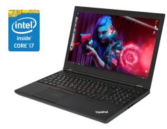 Ноутбук Lenovo ThinkPad P50 / 15.6" (1920x1080) IPS / Intel Core i7-6820HQ (4 (8) ядра по 2.7 - 3.6 GHz) / 8 GB DDR4 / 256 GB SSD / Intel HD Graphics 530 / WebCam 