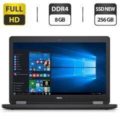 Ноутбук Dell Latitude E5570 / 15.6" (1920x1080) IPS / Intel Core i5-6300U (2 (4) ядра по 2.4 - 3.0 GHz) / 8 GB DDR4 / 256 GB SSD NEW / Intel HD Graphics 520 / Windows 10 Pro