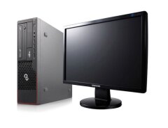 Комплект ПК: Fujitsu Esprimo E700 E85+ SFF / Intel Core i3-2120 (2 (4) ядра по 3.3 GHz) / 8 GB DDR3 / 320 GB HDD / Intel HD Graphics 2000 / DVD-RW + Монитор Samsung SyncMaster 943NW / 19" (1440x900) TN / 1x VGA