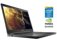 Мобильная рабочая станция Dell Precision 3520 / 15.6" (1366x768) TN / Intel Core i7-7700HQ (4 (8) ядра по 2.8 - 3.8 GHz) / 32 GB DDR4 / 512 GB SSD M.2 / nVidia Quadro M620, 2 GB GDDR5, 128-bit / WebCam / Win 10 Pro
