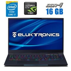 Игровой ноутбук Б-класс Eluktronics Mech-17 / 17.3" (1920x1080) IPS / Intel Core i7-8750H (6 (12) ядер по 2.2 - 4.1 GHz) / 16 GB DDR4 / 120 GB SSD+500 GB HDD / nVidia GeForce GTX 1060, 6 GB GDDR5, 192-bit / WebCam