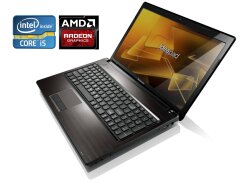 Ноутбук Б-класс Lenovo IdeaPad G570 / 15.6" (1366x768) TN / Intel Core i5-2430M (2 (4) ядра по 2.4 - 3.0 GHz) / 8 GB DDR3 / 256 GB SSD / AMD Radeon HD 6370M, 1 GB GDDR3, 128-bit / WebCam / DVD-RW