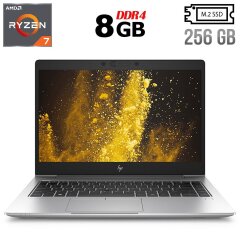 Ультрабук Б-класс HP EliteBook 735 G6 / 13.3" (1920x1080) IPS Touch / AMD Ryzen 7 Pro 3700U (4 (8) ядра по 2.3 - 4.0 GHz) / 8 GB DDR4 / 256 GB SSD M.2 / AMD Radeon Vega 10 Graphics / WebCam / USB 3.1 / HDMI