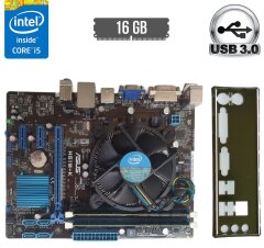 Комплект: Материнская плата Asus H61M-K / Intel Core i5-3470 (4 ядра по 3.2 - 3.6 GHz) / 16 GB DDR3 / Intel HD Graphics 2500 / Socket LGA1155 / Кулер BOX