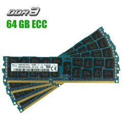 Комплект: Серверная оперативная память Hynix / 64 GB (4x16 GB) / 2Rx4 PC3L-12800R / DDR3 ECC / 1600 MHz