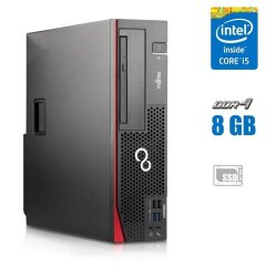Компьютер Fujitsu Esprimo D757 SFF / Intel Core i5-6400 (4 ядра по 2.7 - 3.3 GHz) / 8 GB DDR4 / 240 GB SSD / Intel HD Graphics 530 / DVD-RW