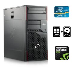Комп'ютер Fujitsu Esprimo P700 E90+ Tower / Intel Core i5-2400 (4 ядра по 3.1 - 3.4 GHz) / 8 GB DDR3 / 120 GB SSD + 500 GB HDD / nVidia GeForce 210, 1 GB GDDR3, 64-bit / DVD-RW / HDMI