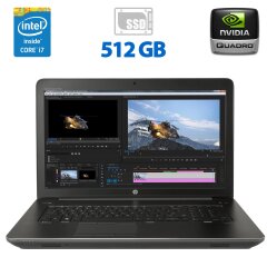 Мобильная рабочая станция HP ZBook 17 G4 / 17.3" (1920x1080) IPS / Intel Core i7-7820HQ (4 (8) ядра по 2.9 - 3.9 GHz) / 16 GB DDR4 / 512 GB SSD / nVidia Quadro P3000, 6 GB GDDR5, 192-bit / WebCam / HDMI 