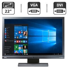 Монитор Б-класс BenQ G2200W / 22" (1680x1050) TN / VGA, DVI / VESA 100x100 + Кабели (VGA и питания) в комплекте