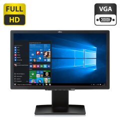 Монитор Fujitsu B24T-7 / 24" (1920x1080) TN / USB, VGA, DVI, HDMI / Встроенные колонки 2x 1W / VESA 100x100 + Кабели (VGA и питания) в комплекте