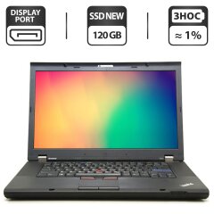 Ноутбук Б-клас Lenovo ThinkPad T510 / 15.6" (1600x900) TN / Intel Core i5-540M (2 (4) ядра по 2.53 - 3.07 GHz) / 4 GB DDR3 / 120 GB SSD NEW / nVidia NVS 3100M, 512 MB GDDR3, 64-bit / WebCam / DVD-ROM + Windows 10 Pro