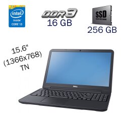 Ноутбук Dell Inspiron 3537 / 15.6" (1366x768) TN / Intel Core i3-4010U (2 (4) ядра по 1.7 GHz) / 16 GB DDR3 / 256 GB SSD / Intel HD Graphics 4400 / WebCam